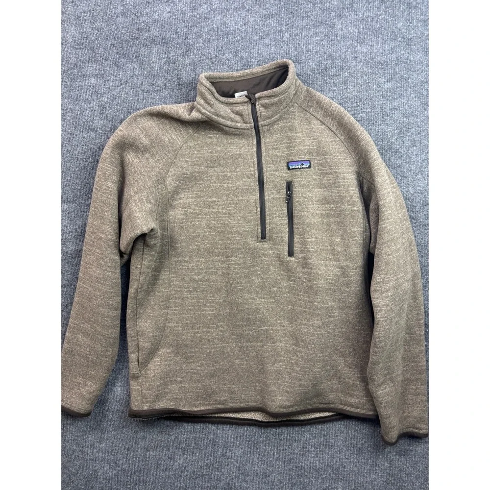 Patagonia Better Sweater Pullover Mens Large Brown 1/4 Zip Fleece 25521 FA12